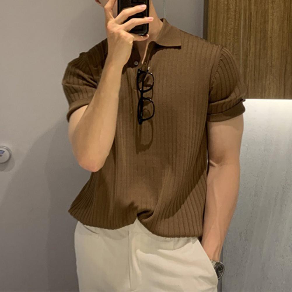 Vertical Knit Pullover: Collars label short sleeve by INTOHYPEZONE