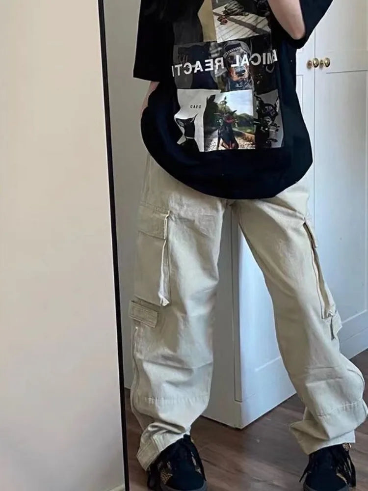 Big Pocket Straight Cargo Pants - INTOHYPEZONE