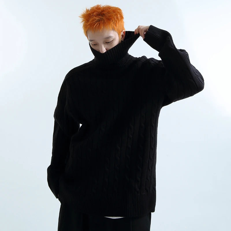 High Neck Shoulder Pad Pullovers - INTOHYPEZONE