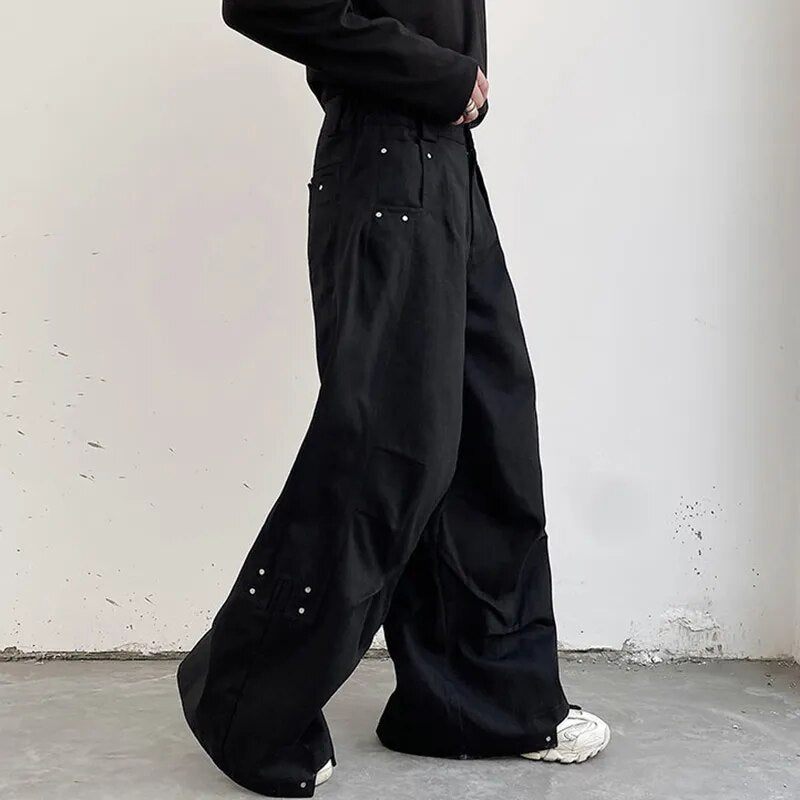 Pleated Loose Wide Leg Trousers - INTOHYPEZONE