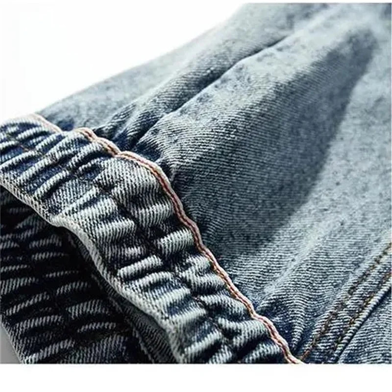 Washed Button Down Blue Denim Jacket - INTOHYPEZONE