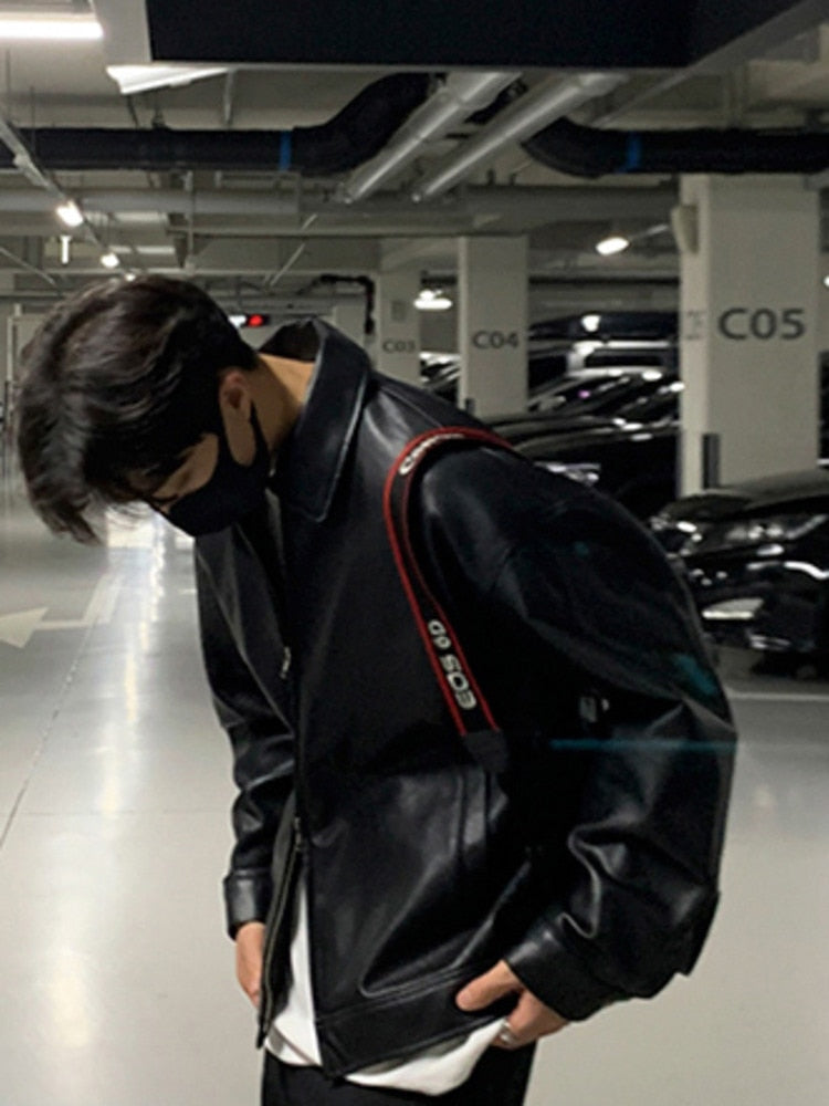 Leather Jacket Double Zipper - INTOHYPEZONE MEN