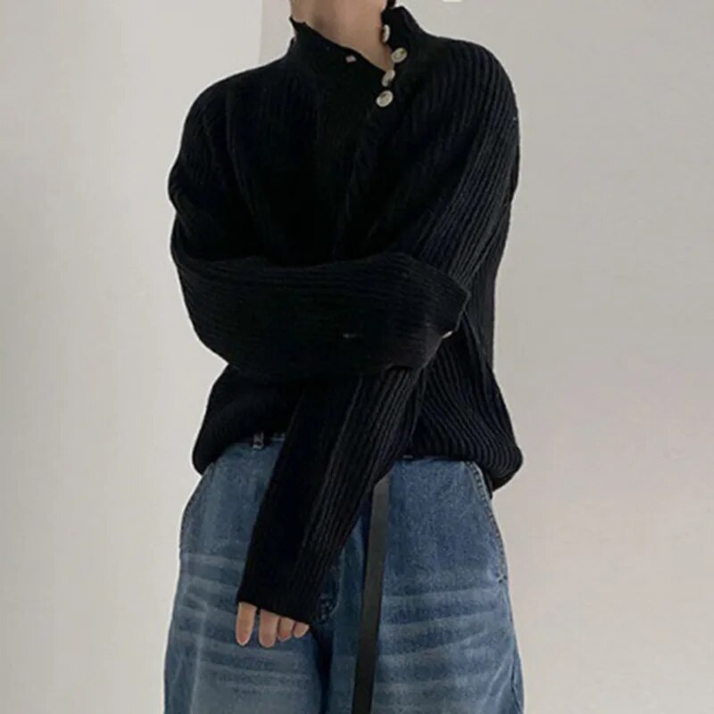 Half Neck Knit Sweater - INTOHYPEZONE