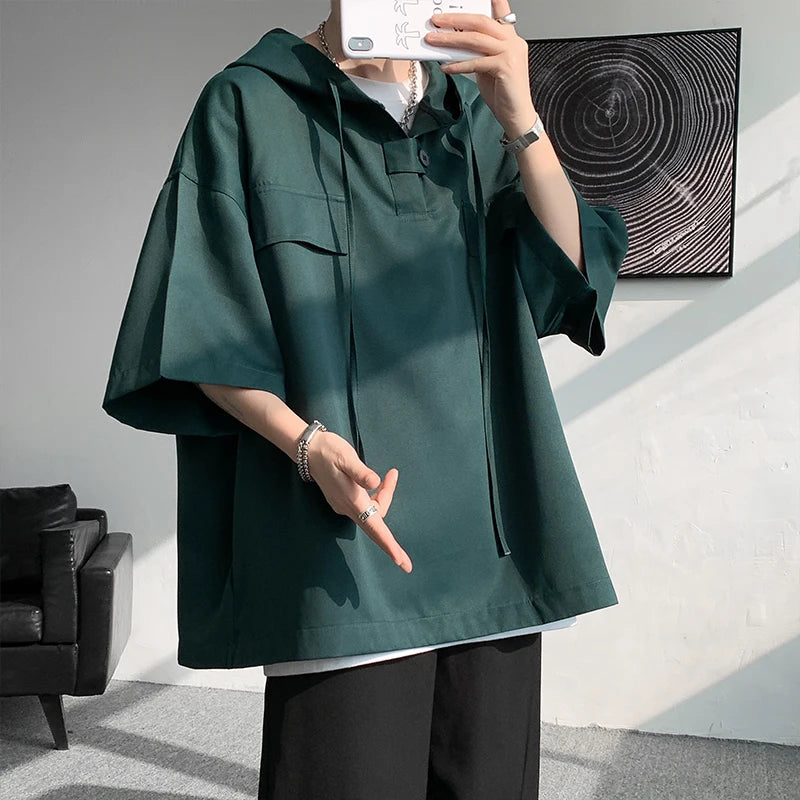Half Sleeve Hooded T-shirt - INTOHYPEZONE