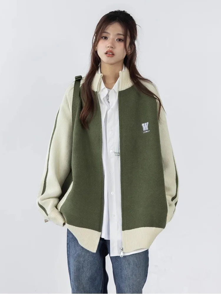 Zip Up Knitted Sweater - INTOHYPEZONE
