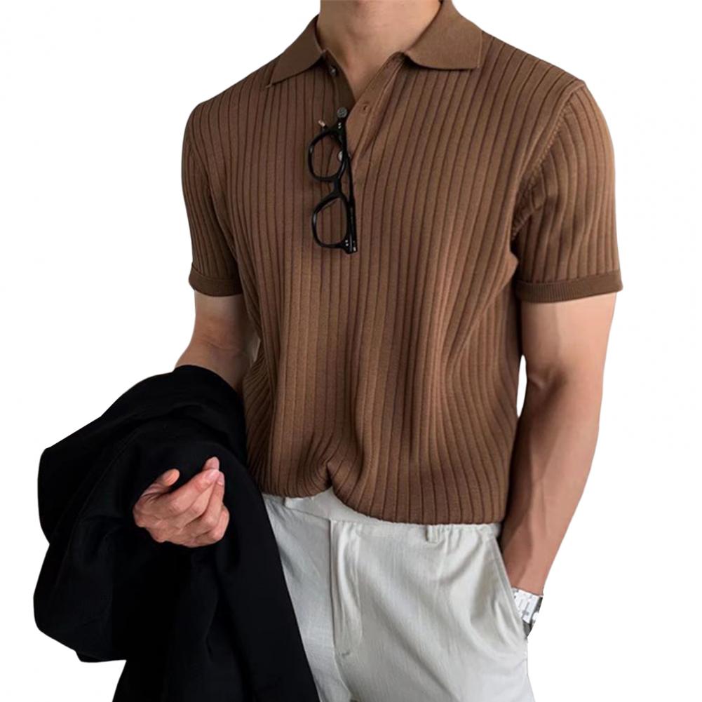 Vertical Knit Pullover: Collars label short sleeve by INTOHYPEZONE