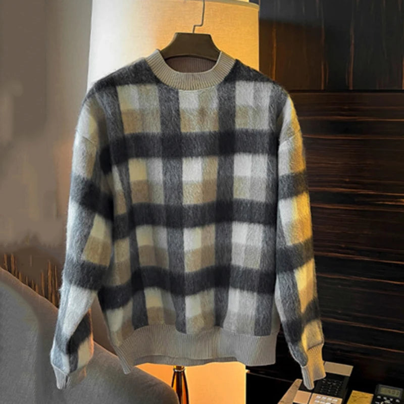 Plaid Long Sleeve Patchwork Sweatshirt - INTOHYPEZONE