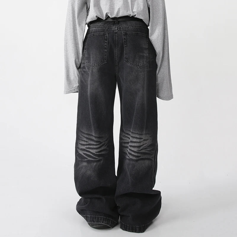 Washed Stripe Gradient Denim Pants - INTOHYPEZONE