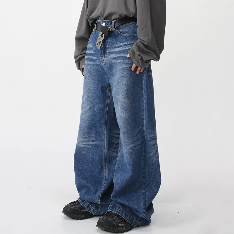 Washed Stripe Gradient Denim Pants - INTOHYPEZONE