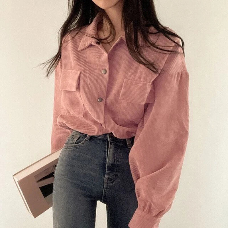 Corduroy Drawstring Cropped Jacket - INTOHYPEZONE