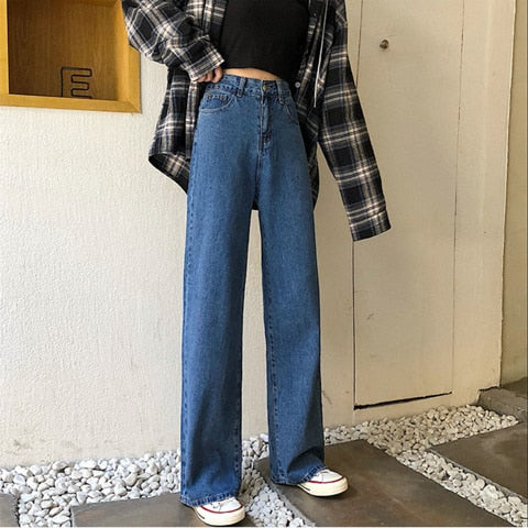 Wide Cowboy Pants for Women - High Waisted Jeans