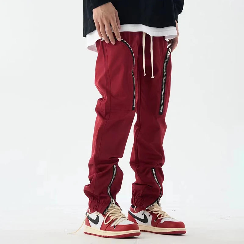 Zipper Techwear Slim Pants - INTOHYPEZONE