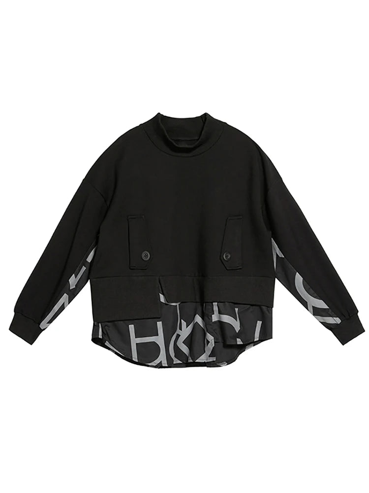Big Size Irregular Spliced Top - INTOHYPEZONE