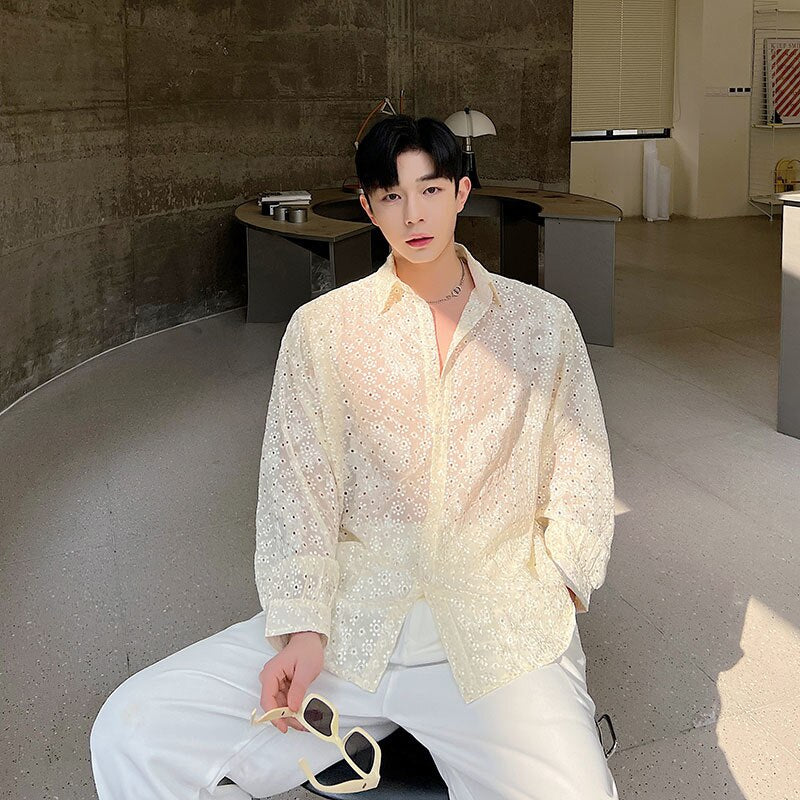 Turn-down Collar Broadcloth Men - IHZ Summer