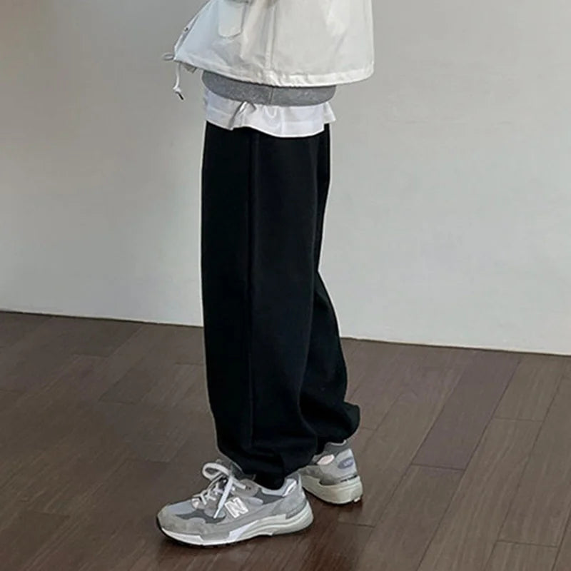 Solid Elastic Loose Pants - INTOHYPEZONE