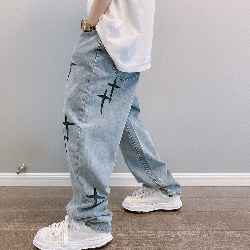 Baggy Jeans, Straight Loose Cargo Pants by INTOHYPEZONE MEN