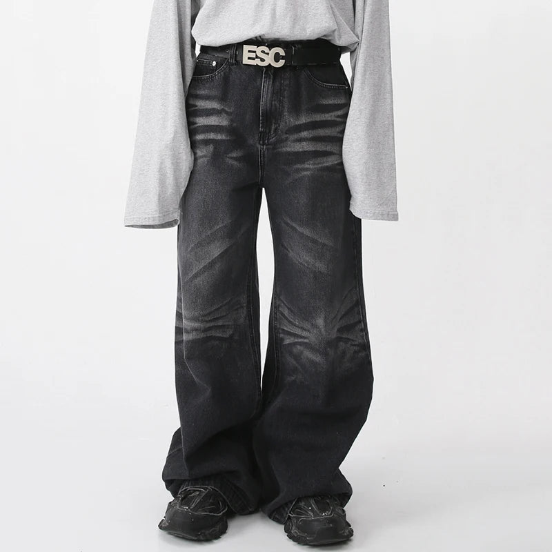 Washed Stripe Gradient Denim Pants - INTOHYPEZONE