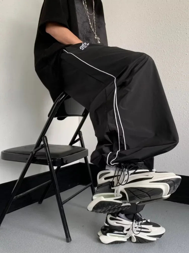 Black Wide Leg Tracksuit - INTOHYPEZONE