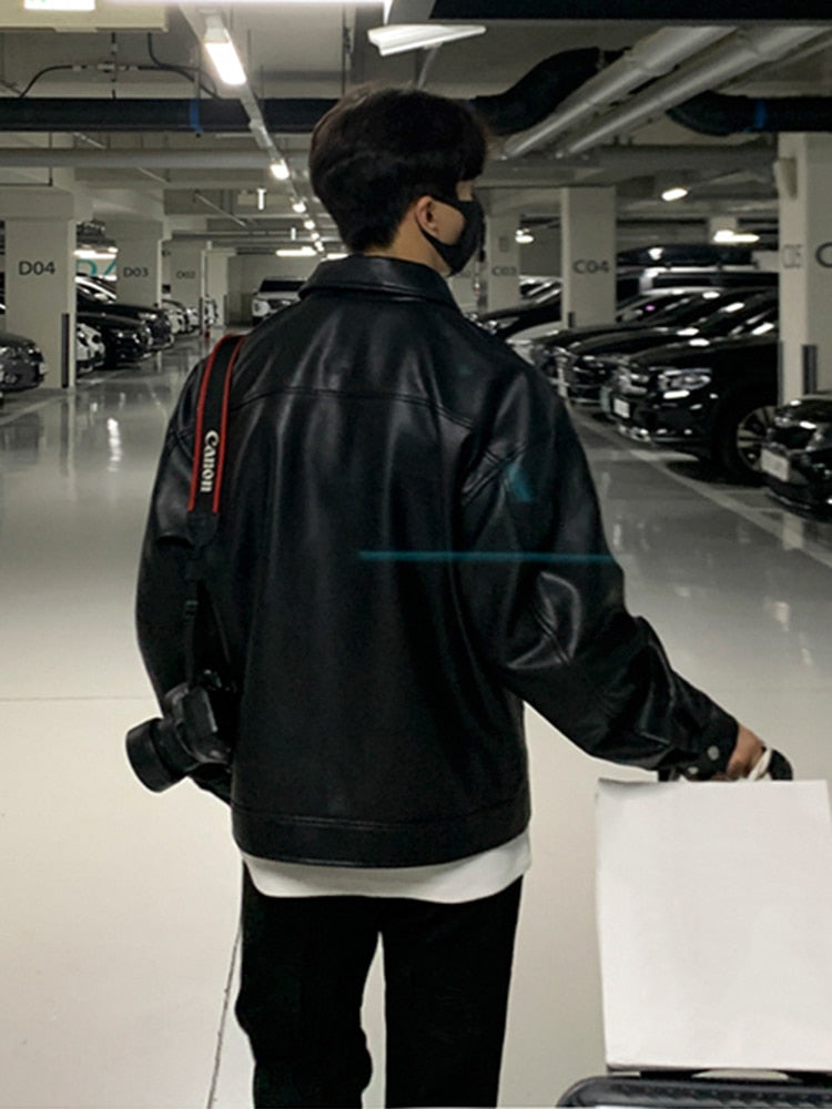 Leather Jacket Double Zipper - INTOHYPEZONE MEN