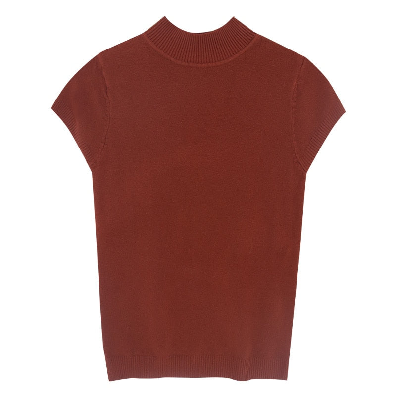 Turtleneck Knitted Women Blouse - INTOHYPEZONE WOMEN