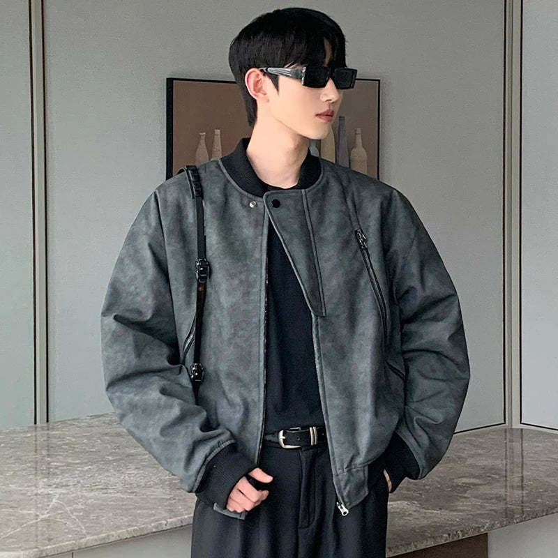 Vintage Quilted Pockets Full-Zip Jacket -INTOHYPEZONE