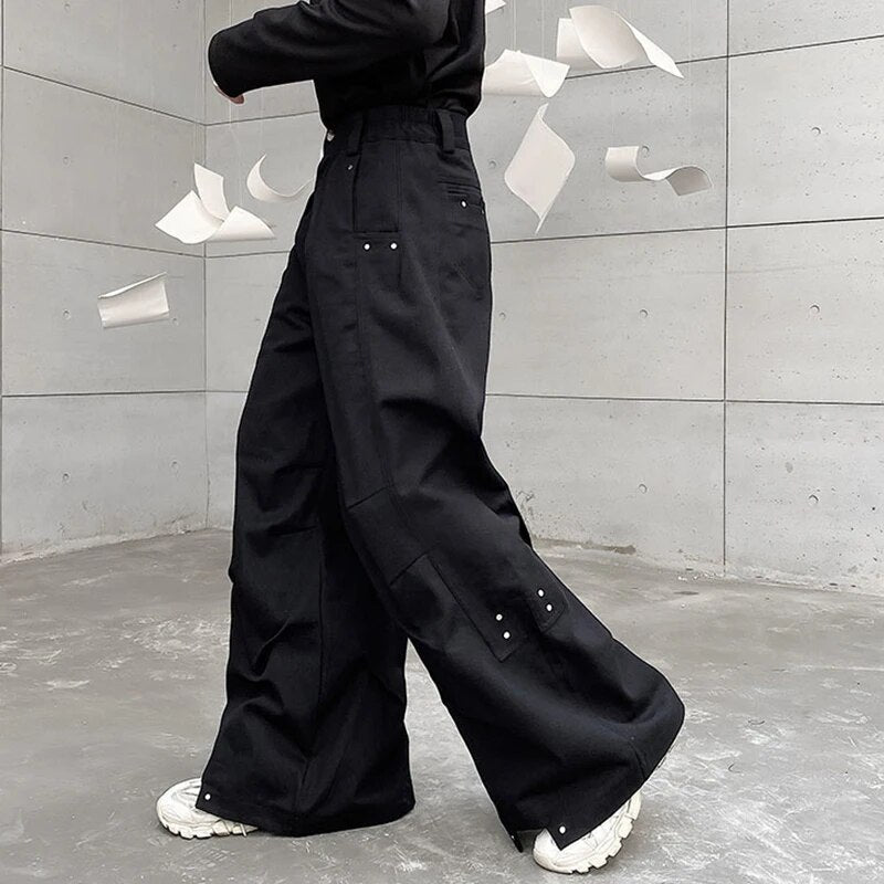 Pleated Loose Wide Leg Trousers - INTOHYPEZONE