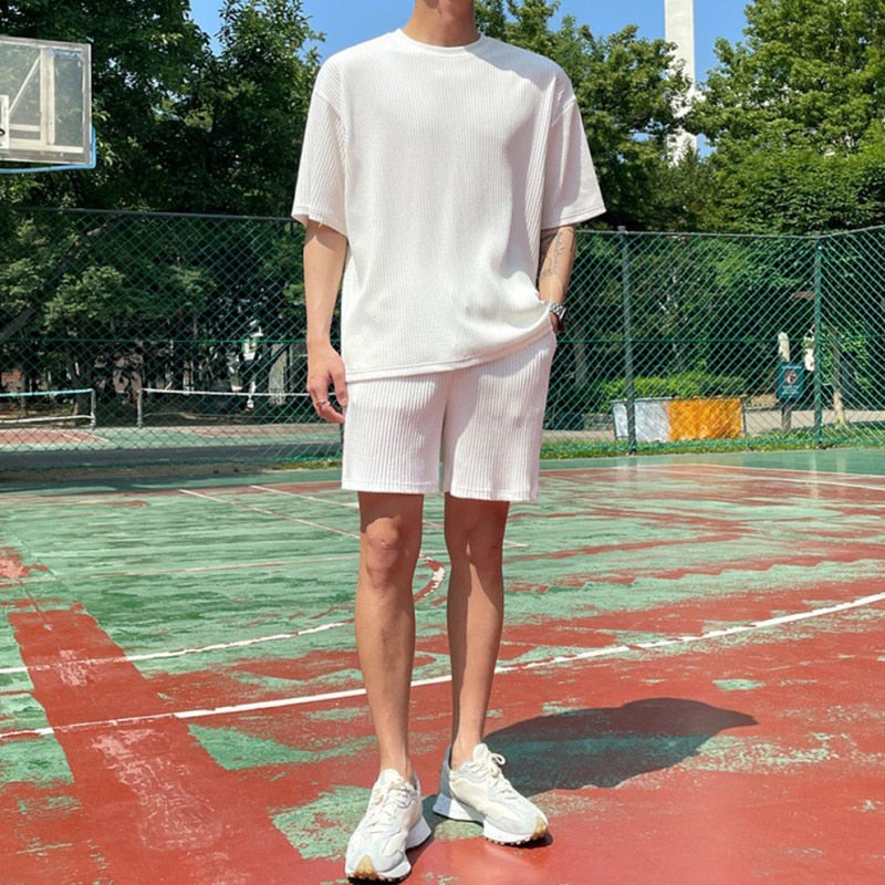 Short Sleeve T-shirt with wide Leg Pants by INTOHYPEZONE SUMMER