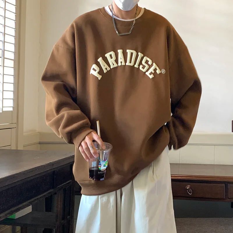 Letter Graphic Pullover Sweatshirt - INTOHYPEZONE