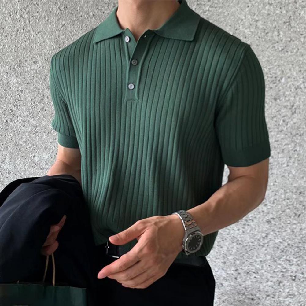 Vertical Knit Pullover: Collars label short sleeve by INTOHYPEZONE