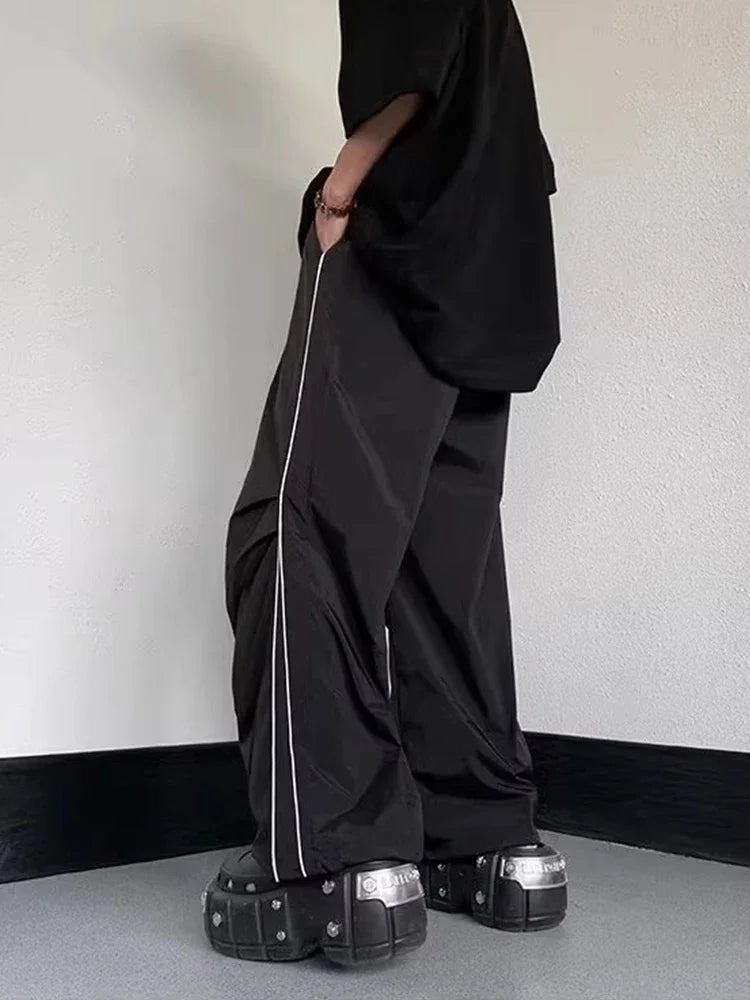 Black Wide Leg Tracksuit - INTOHYPEZONE