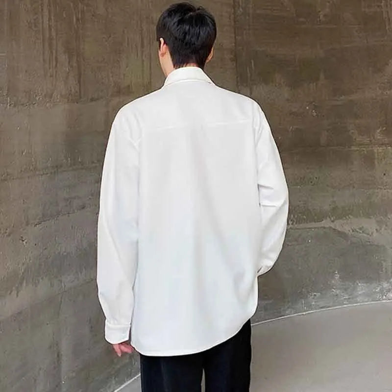 Peaked Collar Buckle Pockets Shirt - INTOHYPEZONE