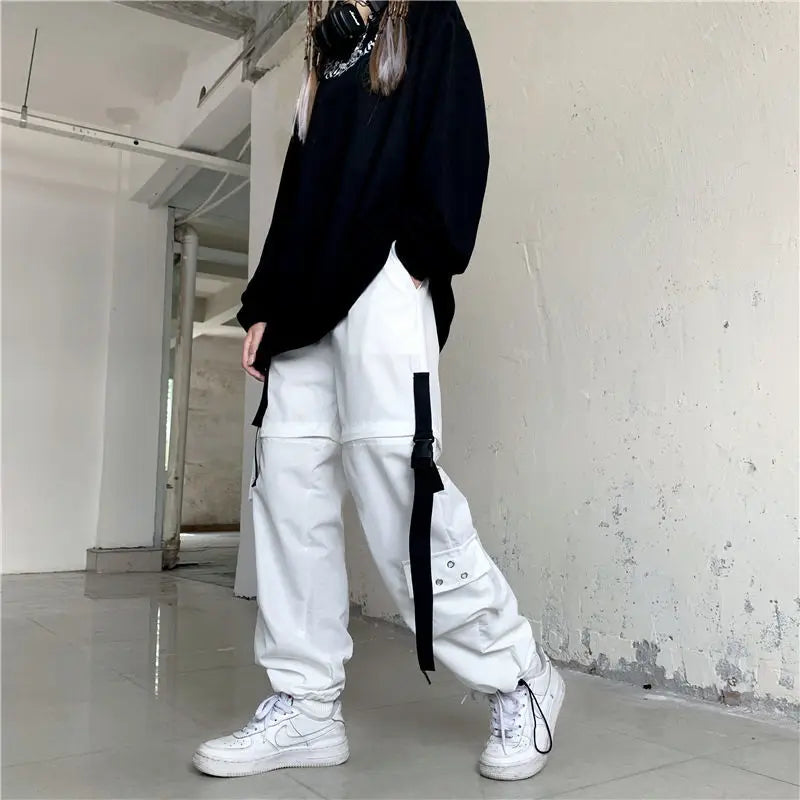 White High Waist Cargo Pants - INTIOHYPEZONE