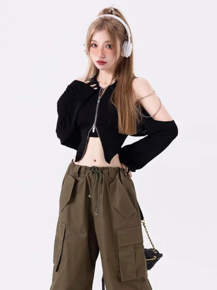 Off Shoulder Cropped Top - INTOHYPEZONE