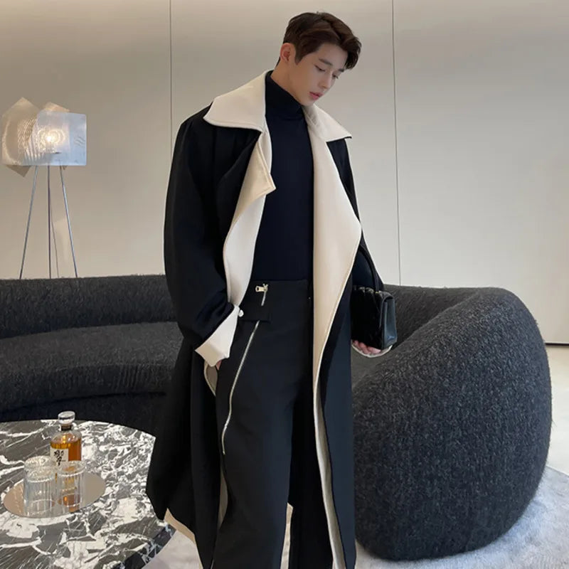 Collared Mock Midi Single Breasted Coat - INTOHYPEZONE
