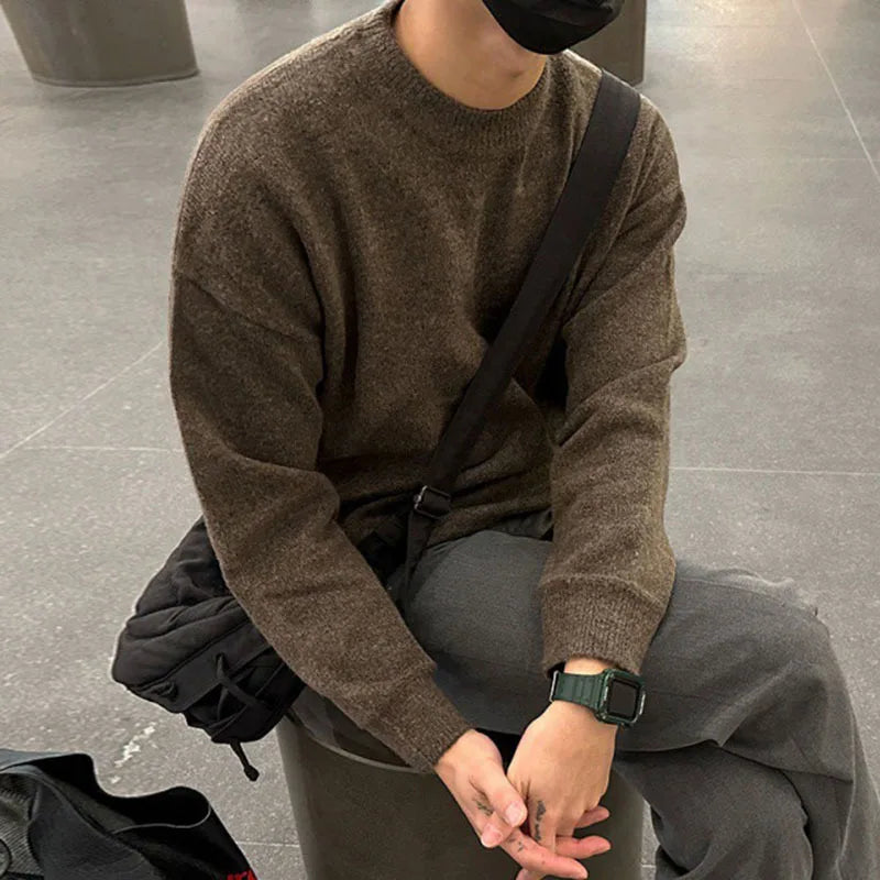 Round Neck Loose Bottom Sweater - INTOHYPEZONE