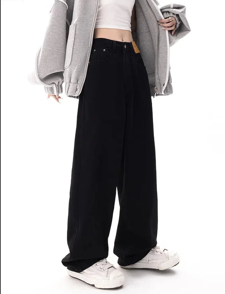 High Waist Wide Leg Denim Loose Pants - INTOHYPEZONE