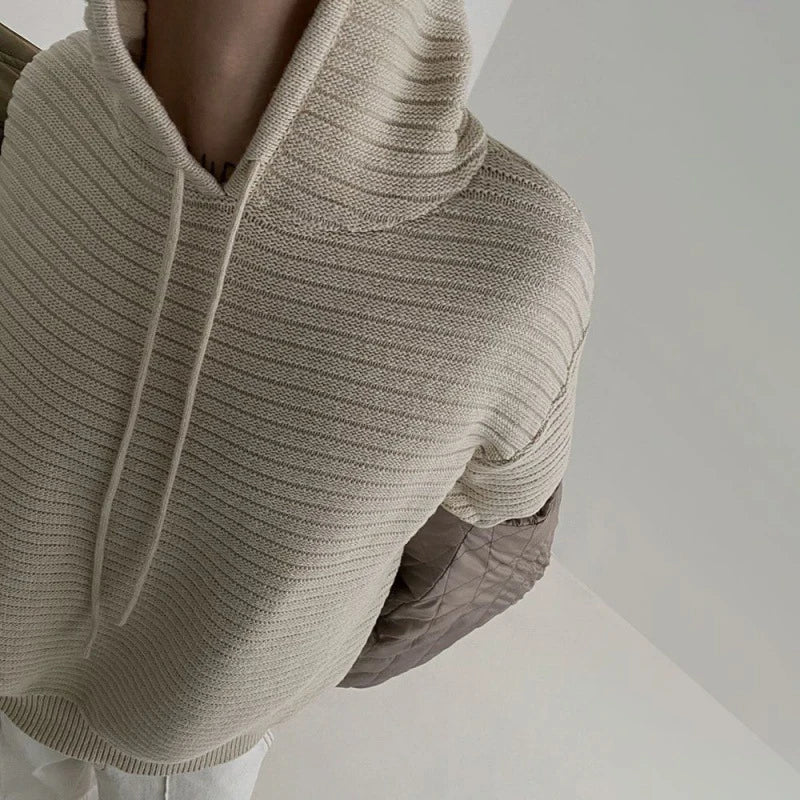 Hooded Knitted Thickened Sweater - INTOHYPEZONE