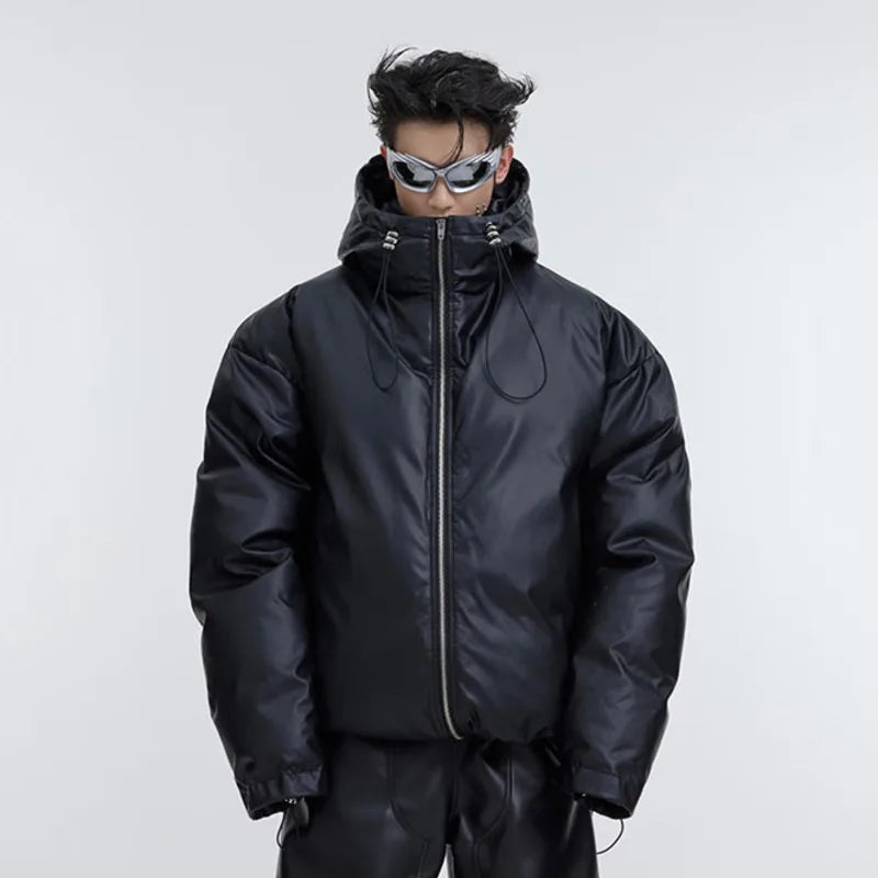 Hooded Zipper Loose Padded Jacket - INTOHYPEZONE