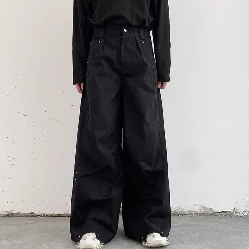 Pleated Loose Wide Leg Trousers - INTOHYPEZONE