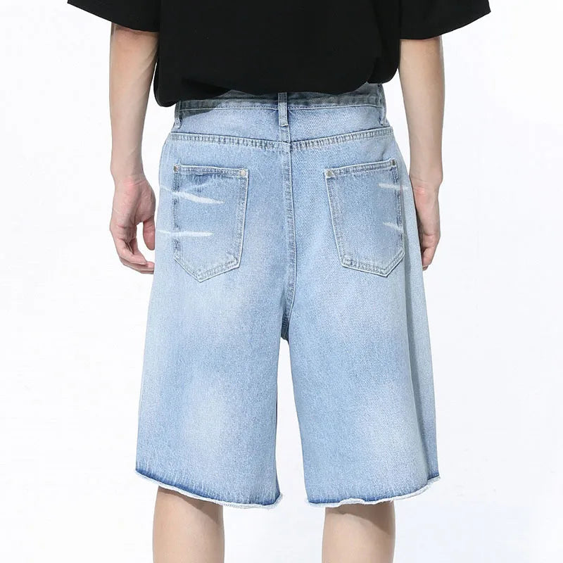 Stripe Washed Gradient Color Loose Shorts - INTOHYPEZONE