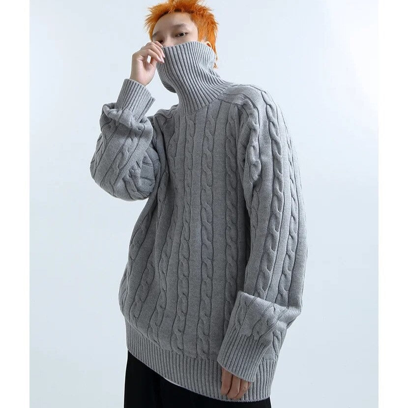 High Neck Shoulder Pad Pullovers - INTOHYPEZONE