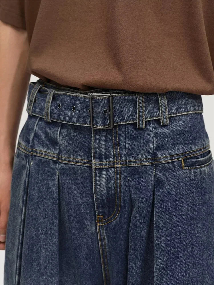 Hip Hop Denim Wide Leg Pants - INTOHYPEZONE