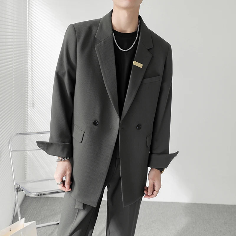 Solid Color Loose Blazer Coat - INTOHYPEZONE