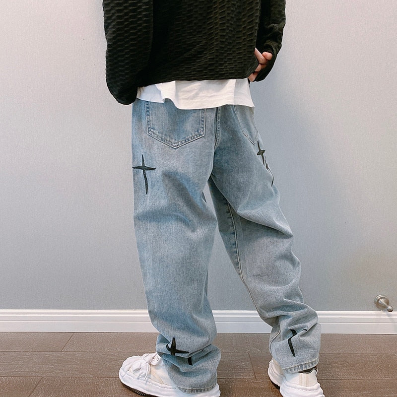 Baggy Jeans, Straight Loose Cargo Pants by INTOHYPEZONE MEN