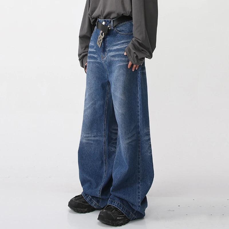 Washed Stripe Gradient Denim Pants - INTOHYPEZONE