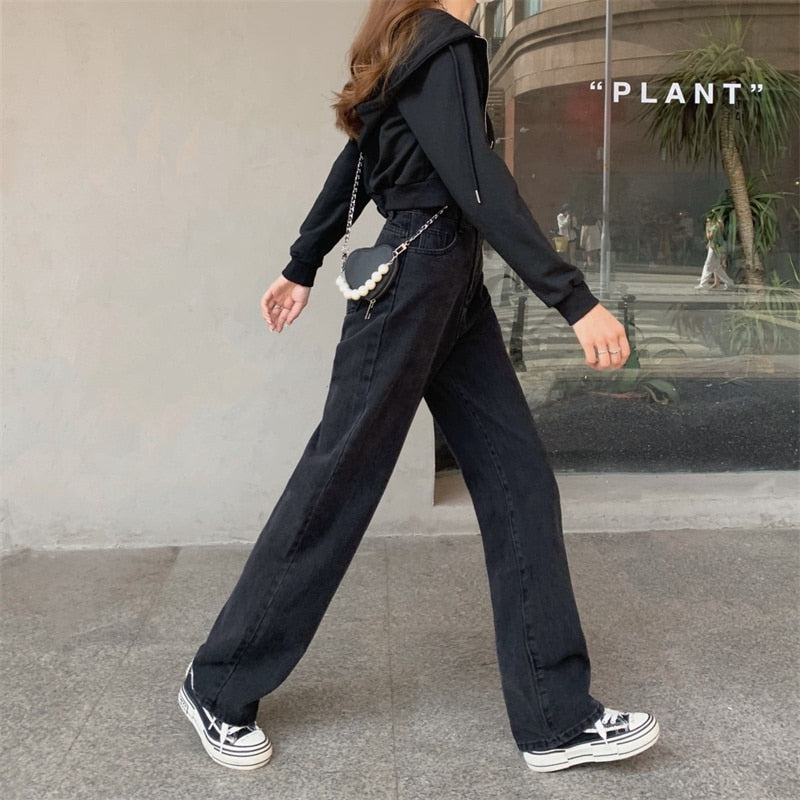 Wide Cowboy Pants for Women - High Waisted Jeans