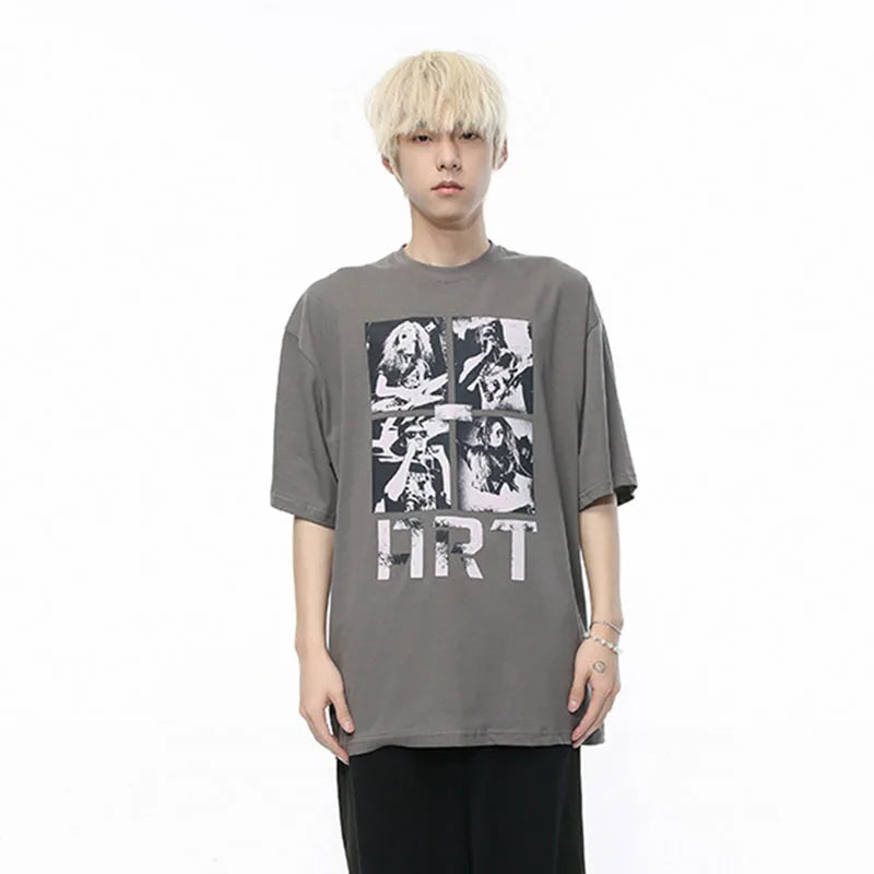 Printed Loose Short Sleeve T-shirt - INTOHYPEZONE