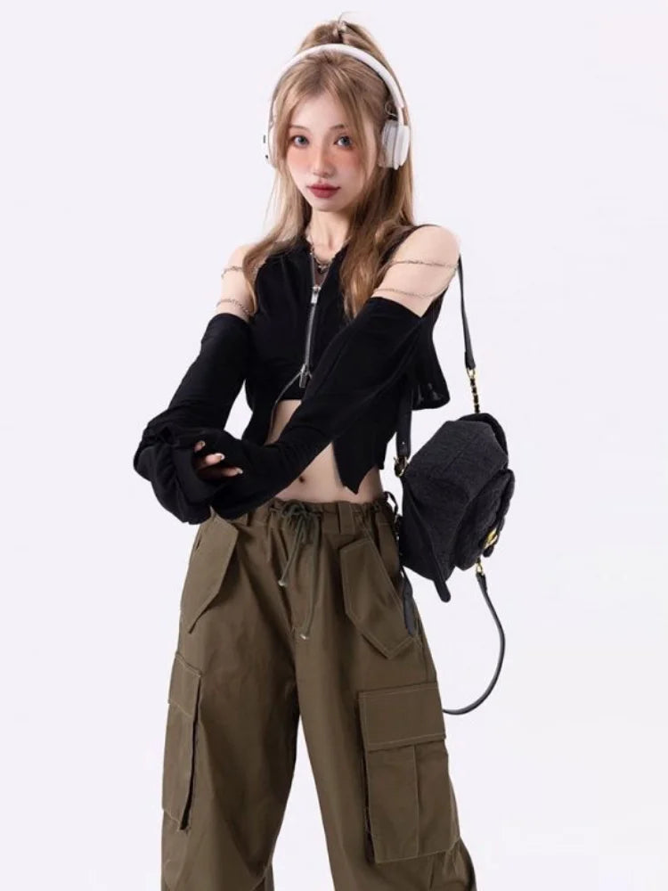 Off Shoulder Cropped Top - INTOHYPEZONE