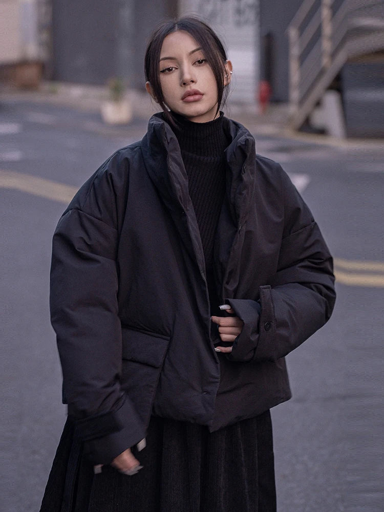 Cotton-Padded Long-sleeve Parka Jacket - INTOHYPEZONE