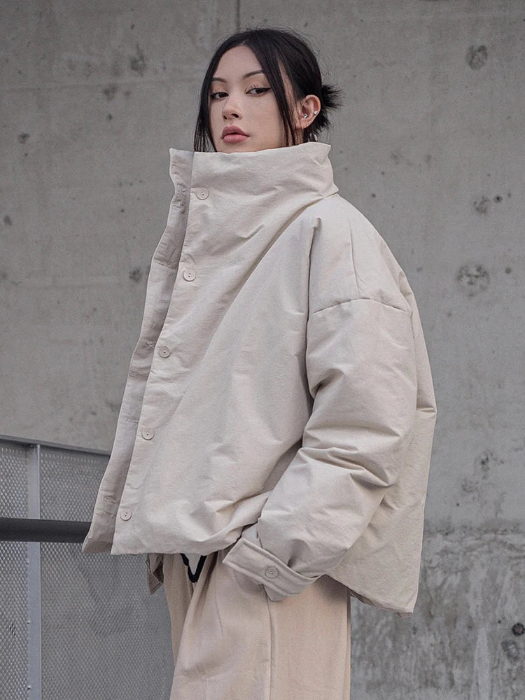 Cotton-Padded Long-sleeve Parka Jacket - INTOHYPEZONE